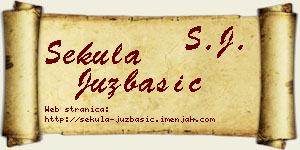 Sekula Juzbašić vizit kartica